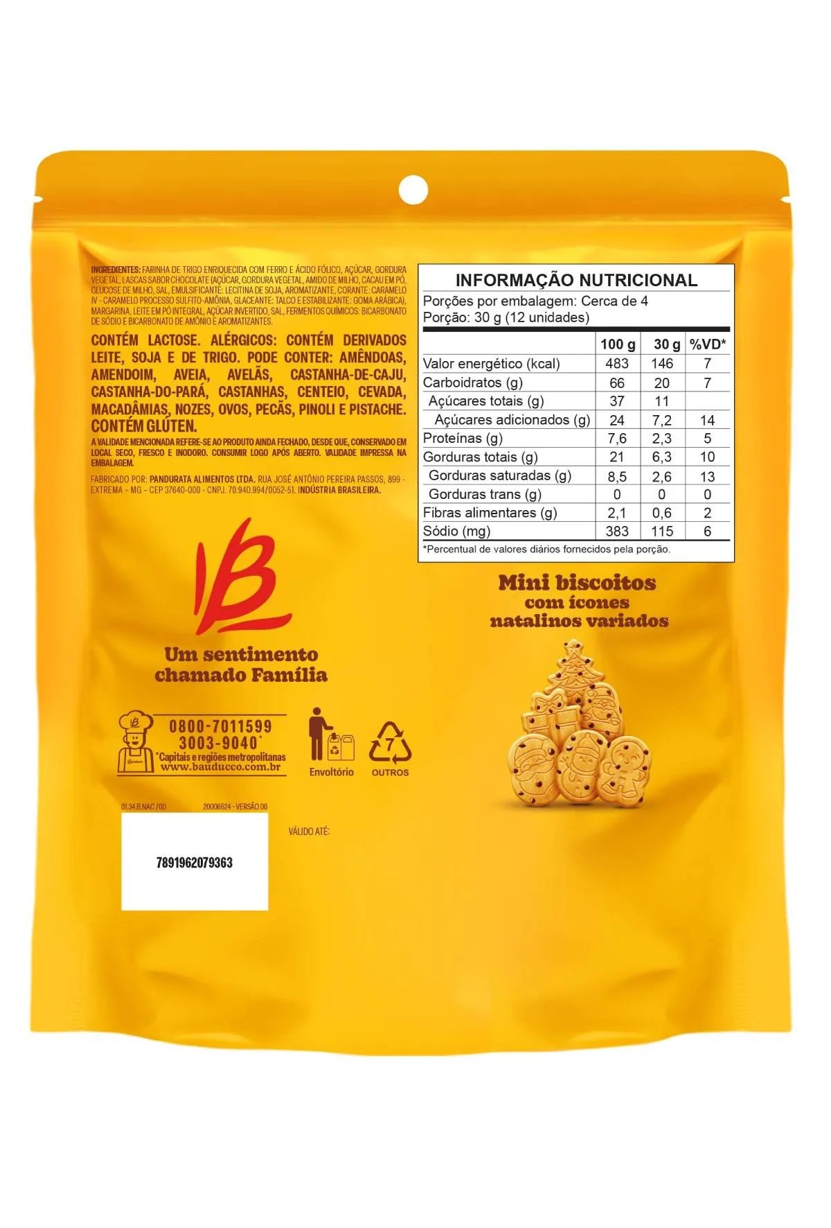 Caixa Bauducco Biscoito Natalino 110g 12 unid - Image 2