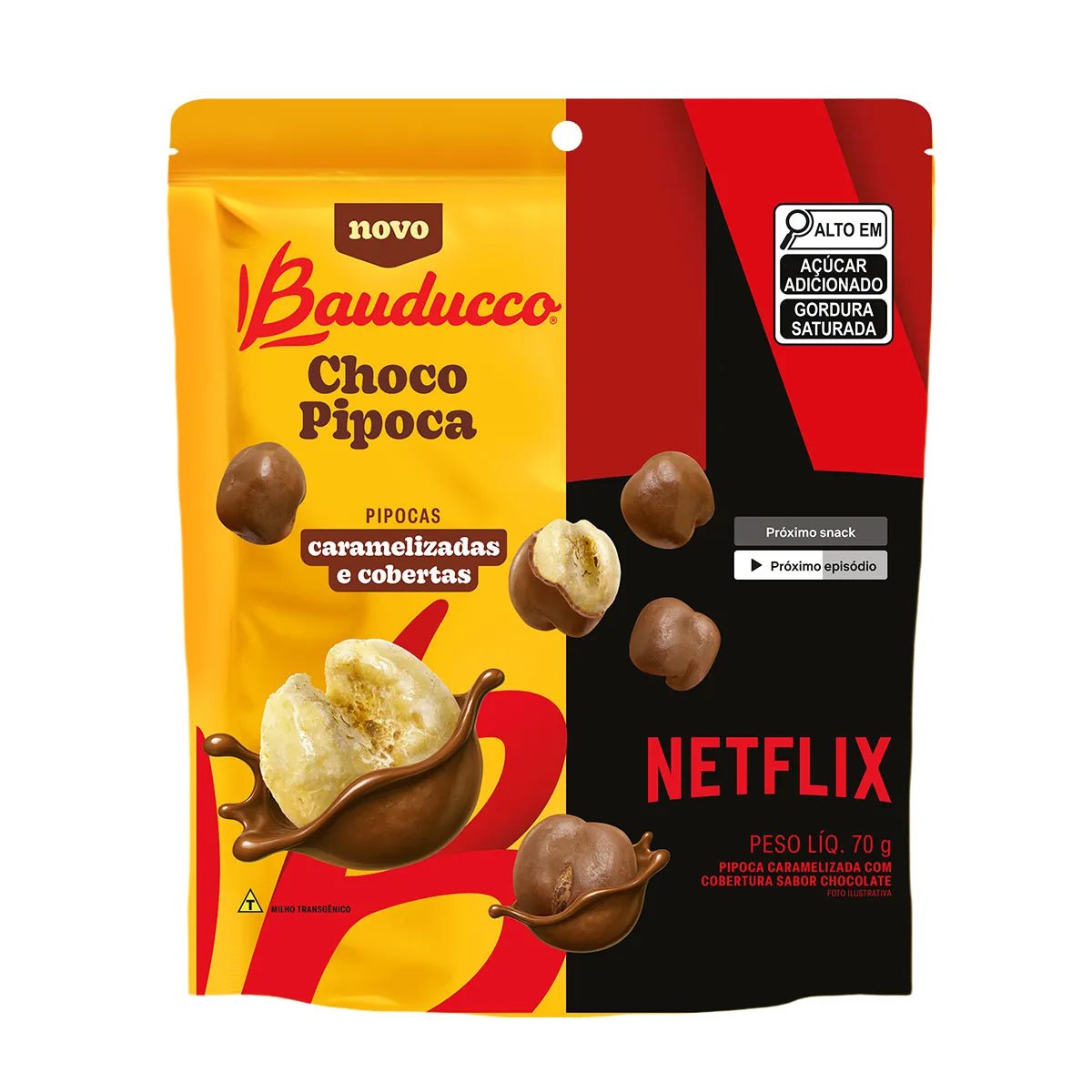 Caixa Bauducco Choco Pipoca 70g 12 unid